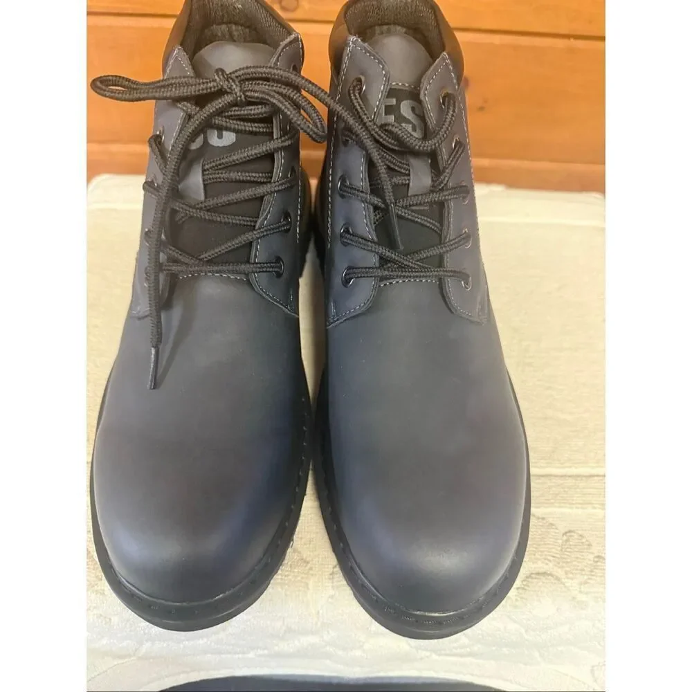 Five Store City Men’s Chukka Black Faux Leather  Boots Sz 42 (9) NIB